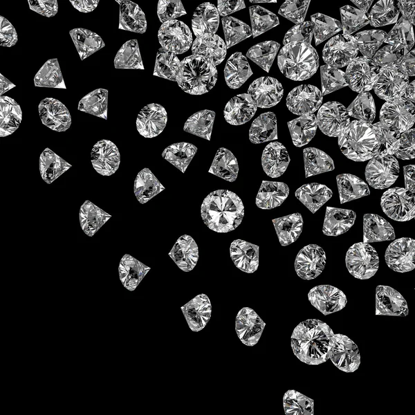 Diamantes composición 3d — Foto de Stock