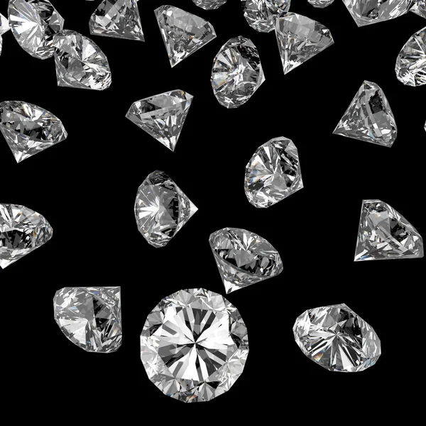 Diamantes composición 3d — Foto de Stock