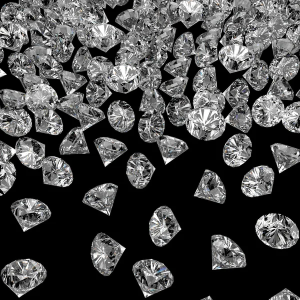 Diamantes 3d composição — Fotografia de Stock