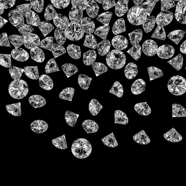 Diamantes composición 3d — Foto de Stock