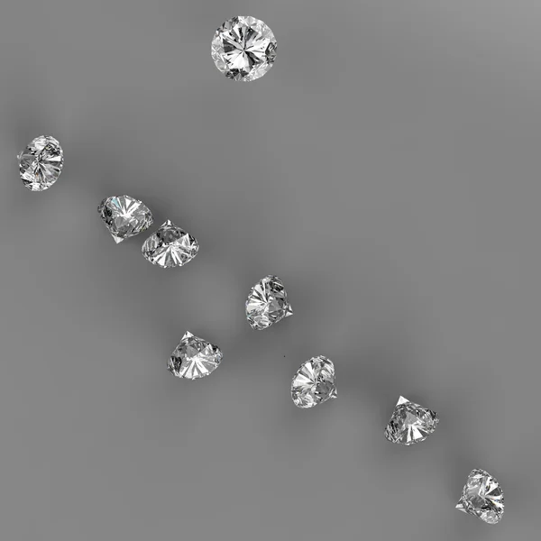 Diamanten 3D-samenstelling — Stockfoto