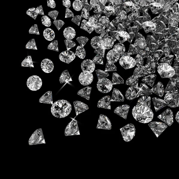 Composição de diamantes — Fotografia de Stock