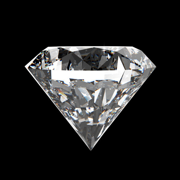 Diamond on black background