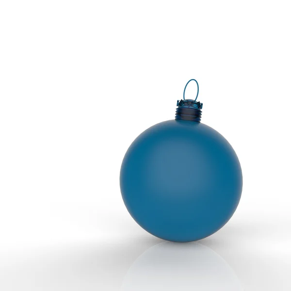 Empty 3d blue Christmas ornament — Stock Photo, Image