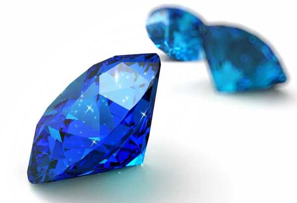 Синій діамант на чорному — стокове фото