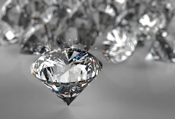 검은 표면에 다이아몬드 — 스톡 사진