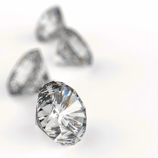 Diamonds  on white background — Stock Photo, Image