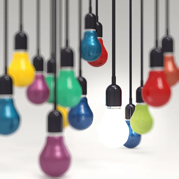 Creative idea and leadership concept light bulb — Stock Photo, Image