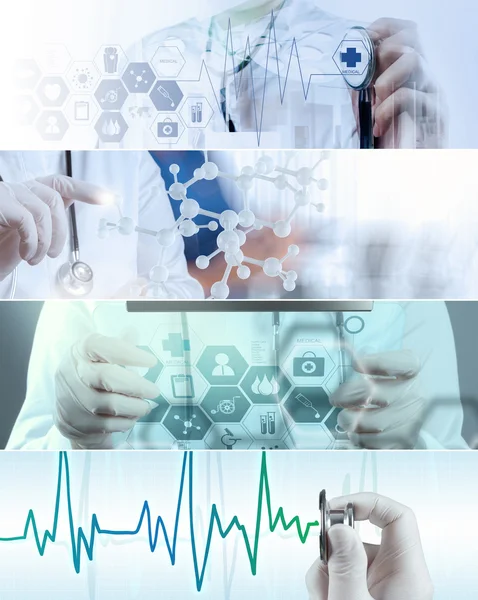 Collage of Various modern medical concept — Stock Photo, Image