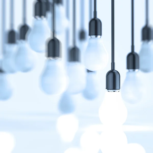 Creative idea and leadership concept light bulb — Stock Photo, Image