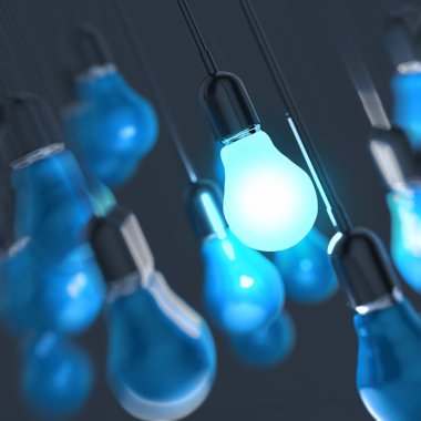 yaratıcı fikir ve liderlik kavramı ışık ampul