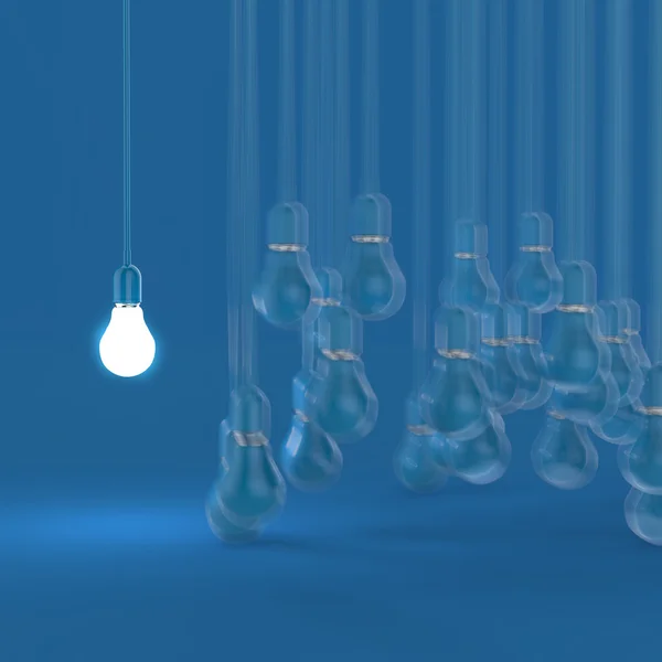 Creative idea and leadership concept light bulb — Stock Photo, Image