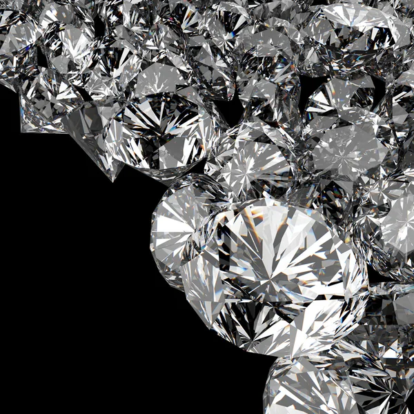 Diamants de composition 3d comme concept — Photo