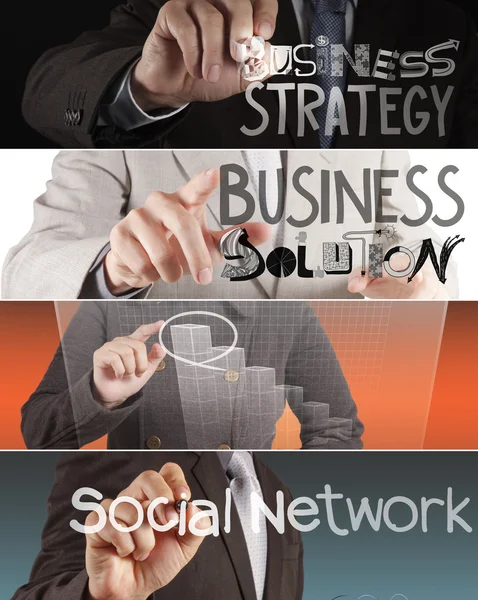 Collage von Foto-Business-Strategie als Konzept — Stockfoto