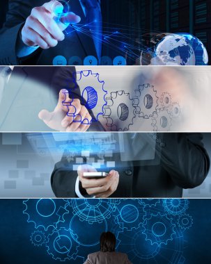 Fotoğraf iş stratejisi kavram olarak kolaj 