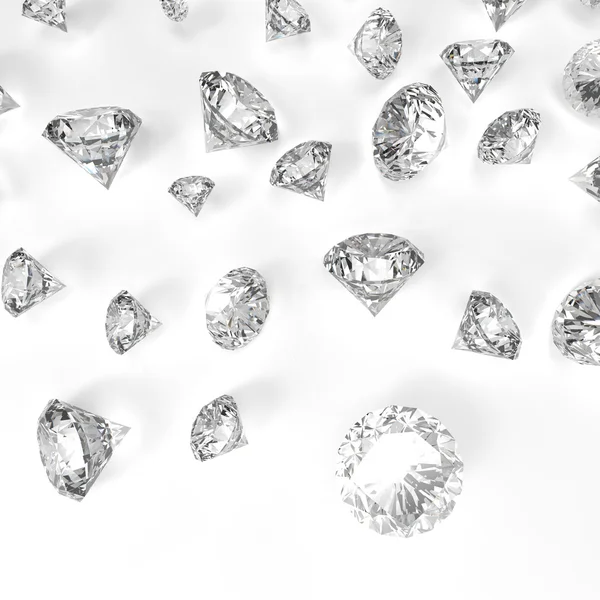 Diamonds 3d in composition as concept — Stock Photo, Image