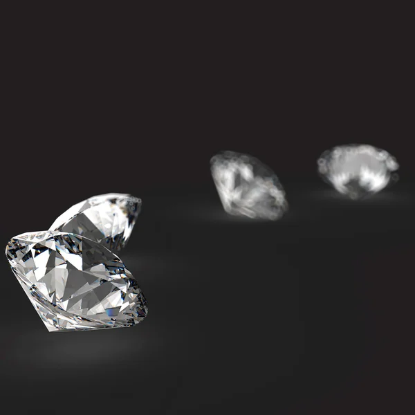 Diamonds 3d in composition — Stock Photo, Image