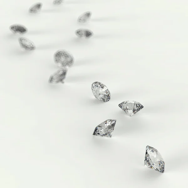 Gyémánt 3d kompozíció — Stock Fotó