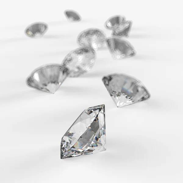 Diamantes 3d en composición como concepto —  Fotos de Stock