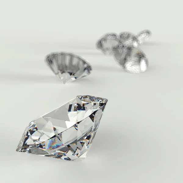 Diamanter 3d i sammensætning som koncept - Stock-foto