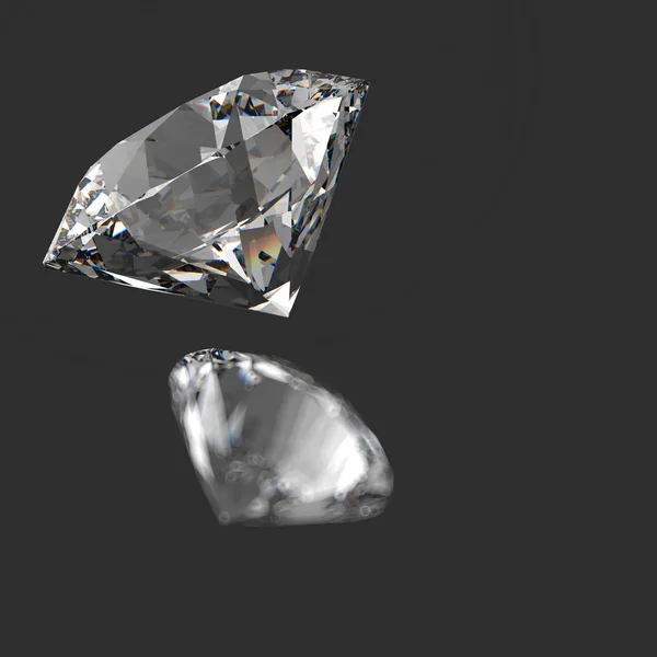 Diamanten 3D in der Zusammensetzung als Konzept — Stockfoto