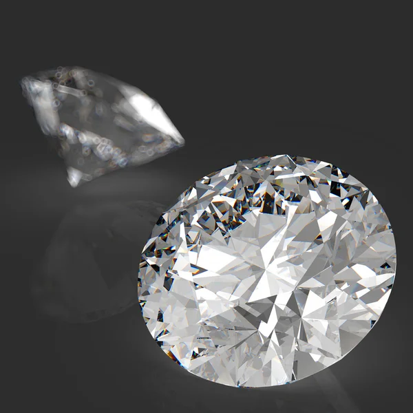 Diamantes 3d en composición como concepto —  Fotos de Stock