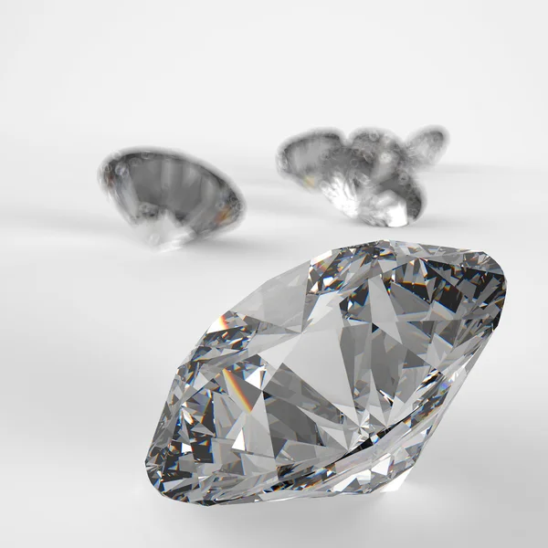 ダイヤモンドの 3 d 概念として組成 — ストック写真