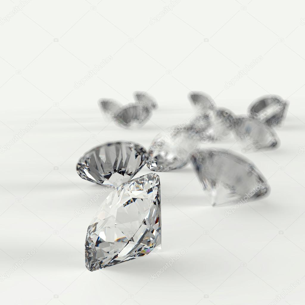 Diamonds 3d in composition 