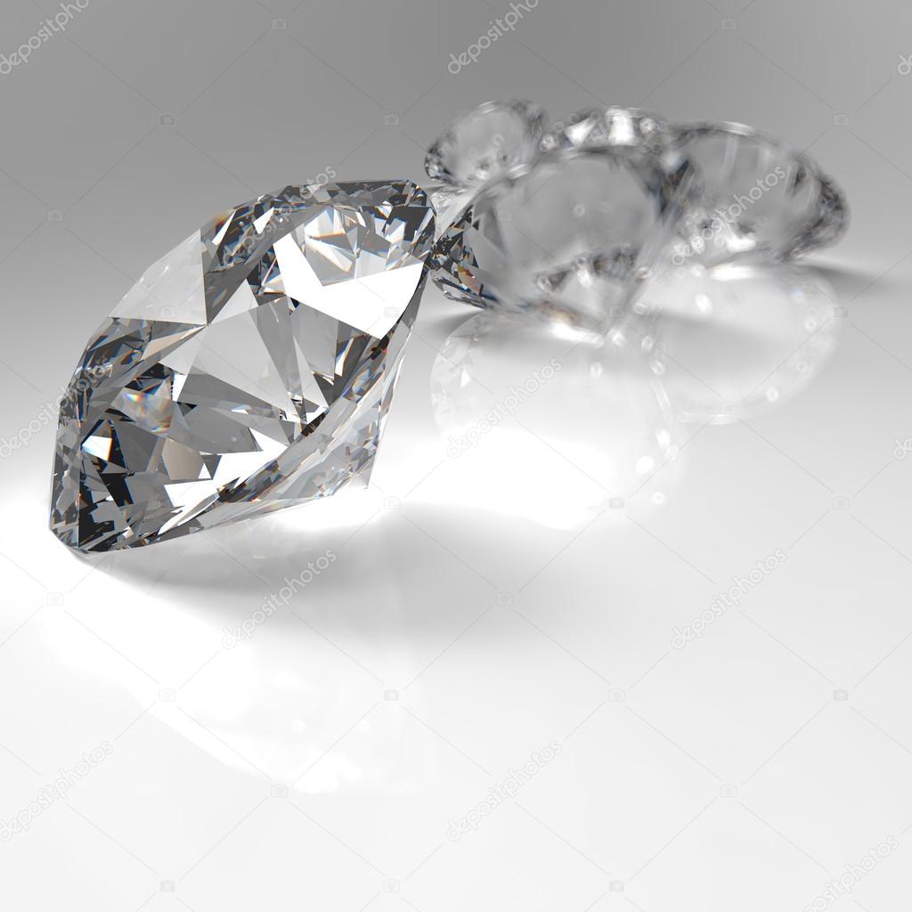 Diamonds 3d in composition 