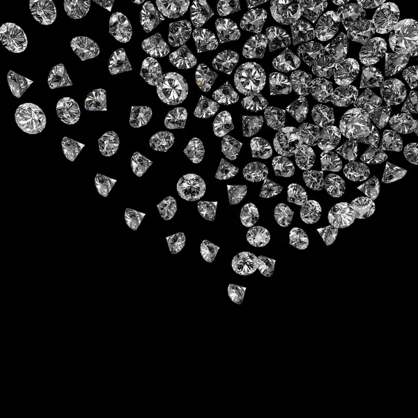 Diamantele 3d în compoziție ca concept — Fotografie, imagine de stoc