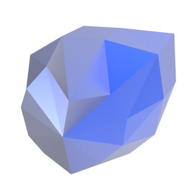 Beyaz arka plan üzerinde düşük Poli geometrik konuşma balonu