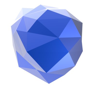 Beyaz arka plan üzerinde düşük Poli geometrik konuşma balonu