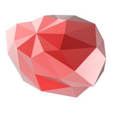 Beyaz arka plan üzerinde düşük Poli geometrik konuşma balonu