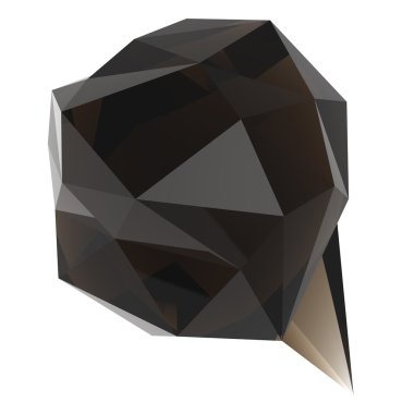Beyaz arka plan üzerinde düşük Poli geometrik konuşma balonu