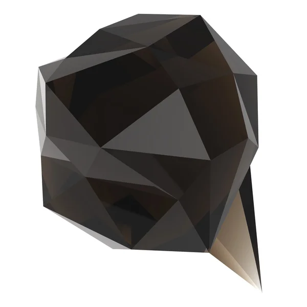 Low poly geometryczne dymek na białym tle — Zdjęcie stockowe