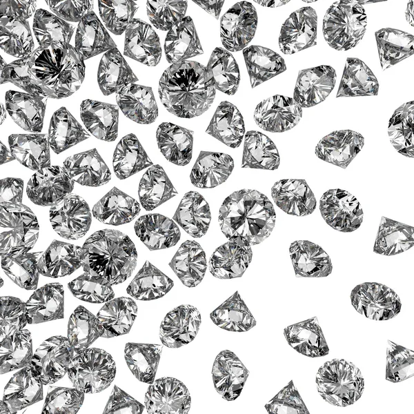 Diamantes 3d en composición como concepto —  Fotos de Stock