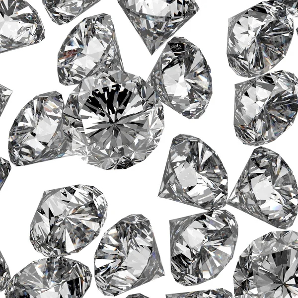 Diamantes 3d en composición como concepto — Foto de Stock