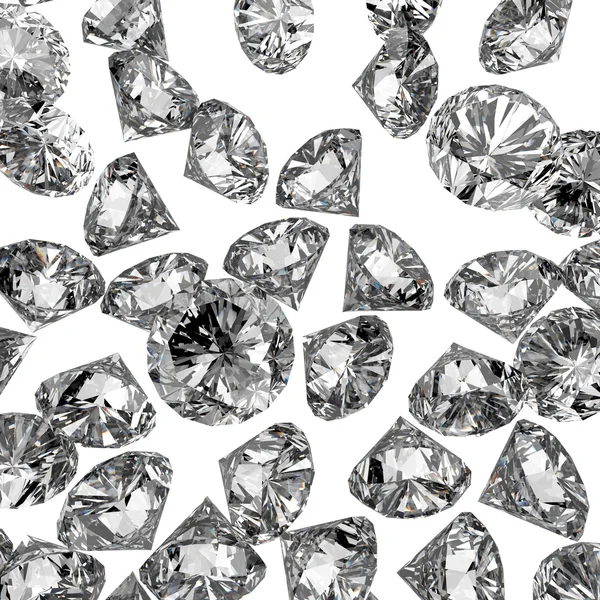 Diamonds 3d in composition as concept — Stock Photo, Image