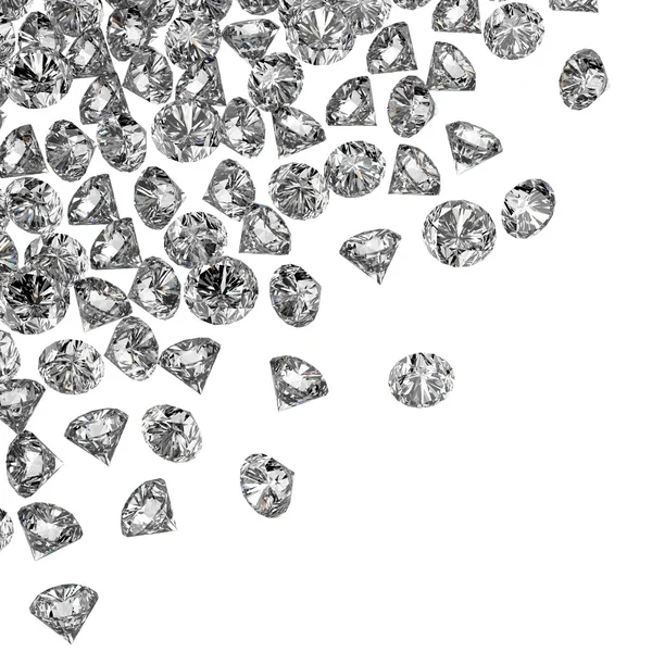 Diamonds 3d in composition as concept — Stock Photo, Image