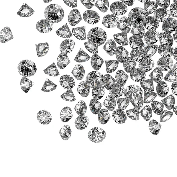 Διαμάντια 3d στη σύνθεση ως έννοια — Φωτογραφία Αρχείου