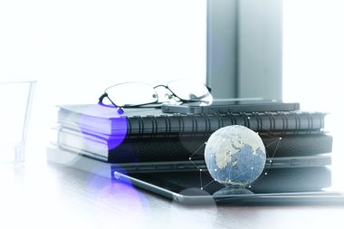elle çizilmiş doku dünya digi diyagramda boş sosyal medya ile