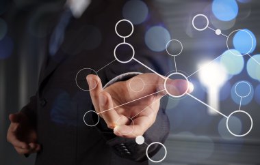 Yeni modern bilgisayarda konsept olarak boş akış çizelgesi