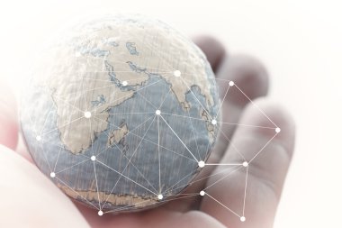 doku dünya digi ile gösterilen işadamı el yakın çekim
