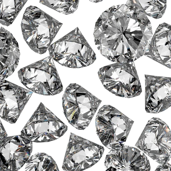 Diamantes 3d em composição como conceito — Fotografia de Stock