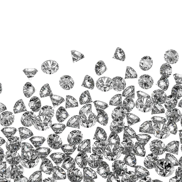 Diamantes 3d en composición como concepto — Foto de Stock