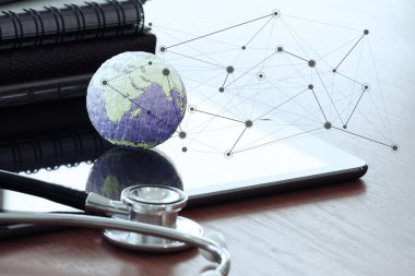 elle çizilmiş doku dünya digi diyagramda boş sosyal medya ile