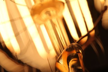 Vintage ampul yaratıcı kavram olarak yakın çekim