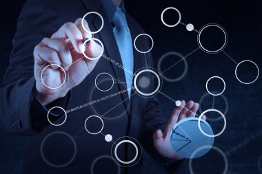 Yeni modern bilgisayarda konsept olarak boş akış çizelgesi