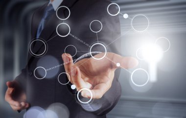 Yeni modern bilgisayarda konsept olarak boş akış çizelgesi