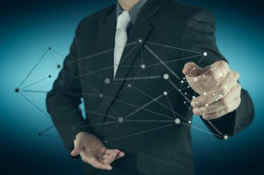 işadamı ile yeni modern bilgisayar çalışma